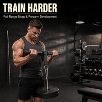 Barre de musculation robuste pour l'avant-bras et les biceps, accessoire pour machine à câble, pour la musculation