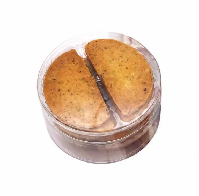Wholesale plastic transparent food storage clear round container for Biscuits cookie cake desserts packaging