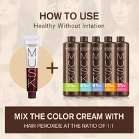 Crème de peroxyde d'hydrogène MOCHEQI MUSK 3% 6% 9% 10,5% 12% Développeur de décoloration capillaire professionnel pour usage en salon Crème oxydante