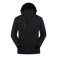 Dropshipping Interchange Jacket Design de mode hiver décontracté softshell chaud imperméable surdimensionné détachable hommes veste d'extérieur