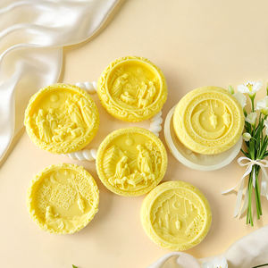 <span class=keywords><strong>Moule</strong></span> à bougie en silicone rond en forme de lune, design 3D, écologique, pour la décoration de l'Aïd Moubarak et du Ramadan - Product Image 1