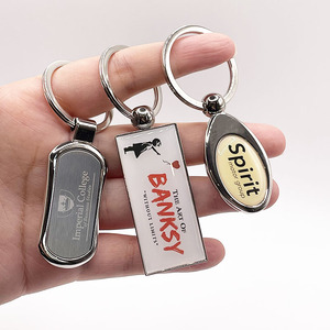 Nhà Máy biểu tượng tùy chỉnh chủ chốt với thiết kế cá nhân UV in Vàng sắt vòng tròn hình bầu dục vuông kim loại Keychain - Product Image 5