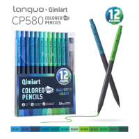 Ensemble de crayons de couleur mécaniques de la série bleu vert, crayons de couleur automatiques aux tons océaniques et forestiers, pour le dessin et l'esquisse de la nature CP580-6