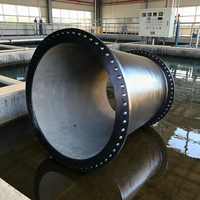 Raccords de tuyauterie en fonte ductile haute résistance à double bride, revêtement FBE EN545, coudes à 45 et 90 degrés pour systèmes de conduites d'eau