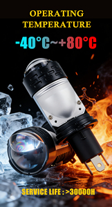 GOODZOOM Mini lente de proyector biled H4 bombilla de faro LED 24 voltios Plug and Play Bi Led proyector de luz faros H4 para coche - Product Image 6