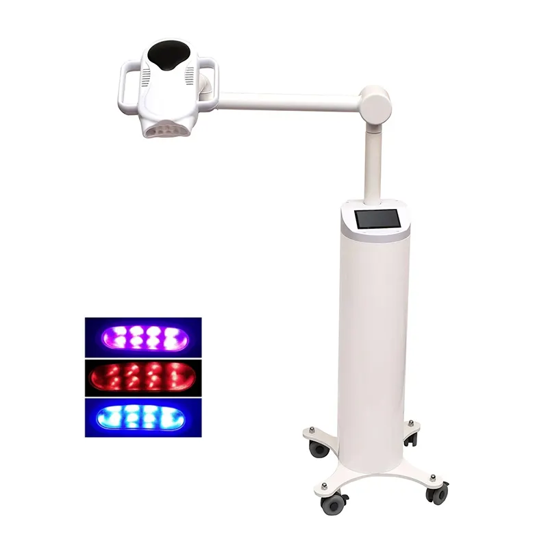 Dental Mobile LED Cold Tooth Whitener Blue/Purple/Red Light Lamps Teeth Whitening Bleaching System