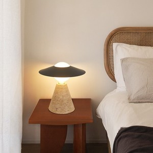 Lámpara de Mesa Creativa de Travertino Amarillo, E27 LED, Cuidado de la Vista, para Dormitorio, Mesita de Noche, Estudio, Sala de Estar, Decoración - Product Image 2