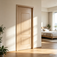 Porte intérieure de luxe en noyer, étanche, à âme pleine, en bois massif, pour projets de villas modernes et d'appartements (chambres)