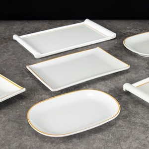 Bandeja rectangular de melamina A5, vajilla para hotel, bandeja para acompañamientos, plato para hot pot y barbacoa, bandeja para sushi imitación porcelana - Product Image 1