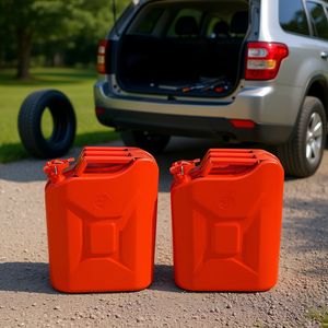 Bidon de carburant rouge de 20 L avec bec flexible, jerrycan portable pour voitures à essence, équipement de véhicule - Product Image 2