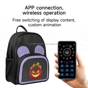 Sac à dos LED pixel mignon et amusant, étanche pour l'extérieur, sac à dos étudiant avec écran Bluetooth modifiable via APP, multifonctionnel 5V - Product Image 4