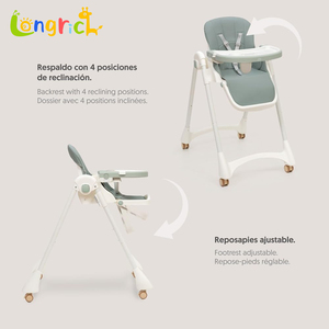 Chaise d'alimentation multifonctionnelle 3 en 1 pour bébé Chaise de salle à manger Silla De <span class=keywords><strong>Bebe</strong></span> Siège balançoire pliable Chaise haute luxueuse pour bébé - Product Image 4