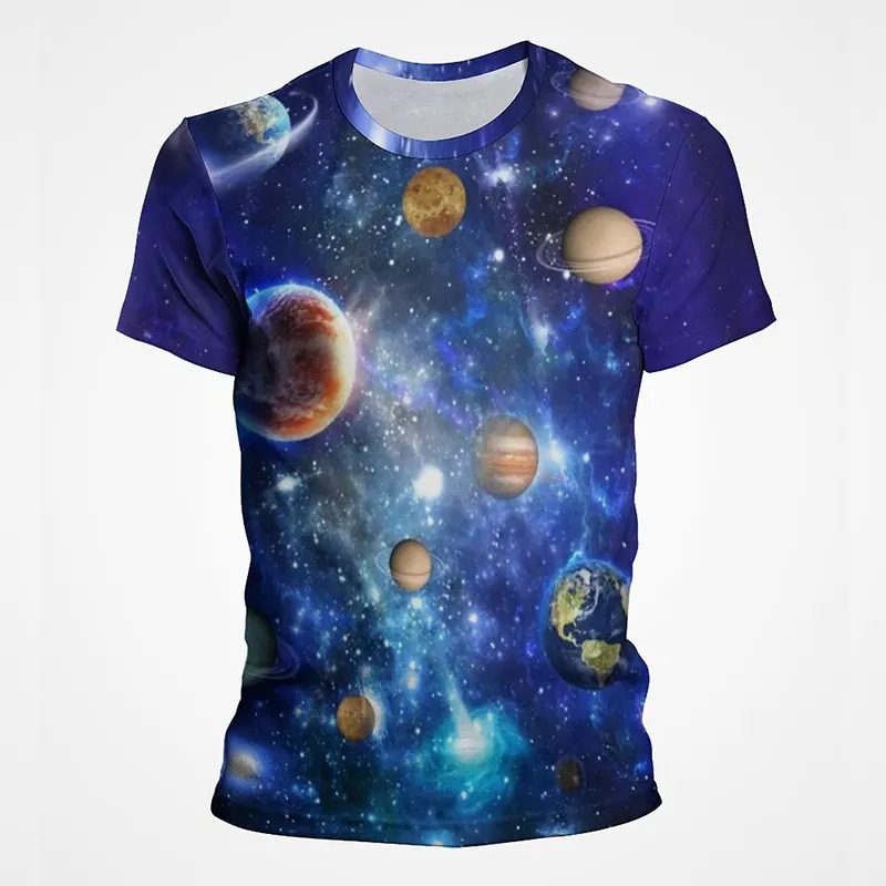 Space Universe Galaxy Starry Sky 3d Printed t shirt Men Summer Casual T-shirt Kids Tops Tees Funny Male tshirt Women Streetwear