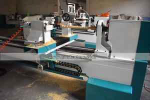 1530 simple broche Double outil CNC <span class=keywords><strong>tour</strong></span> <span class=keywords><strong>à</strong></span> <span class=keywords><strong>bois</strong></span> prix de la machine avec <span class=keywords><strong>mandrin</strong></span> pour cylindre - Product Image 5