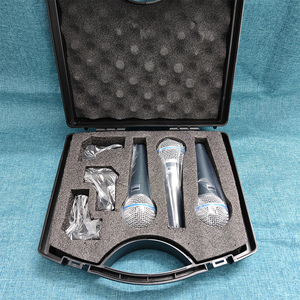 Ensemble de microphones vocaux filaires Premium pour BETA58A avec étui de transport portable pour les groupes, les spectacles en direct et le chant solo - Product Image 1
