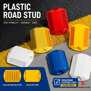 ROADSAFE 3-M Tachas Reflectantes de Seguridad Vial Tipo Ojo de Gato, de Plástico ABS Amarillo con Reflector Blanco, Precio - Product Image 1