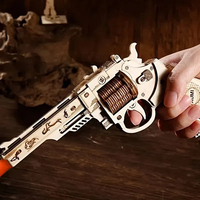 MAYBEARS Desert Eagle, Rompecabezas 3D de Madera, Pistola de Bandas Elásticas, Juguete Educativo Electrónico DIY, 101-500 Piezas, Edades 14+