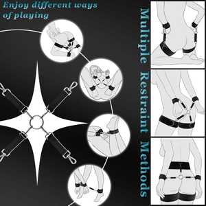 Fetisjisme Bondage voor koppels Seksspeeltjes Rubberen artikelen Verstelbare nylon handboeien Beenboeien Boeien Volwassen spelletjes BDSM-beperking - Product Image 4