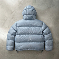 Vestes d'hiver pour hommes OEM en gros, personnalisées, coupe oversize et carrée, style streetwear, en coton matelassé, avec capuche et ourlet à cordon de serrage