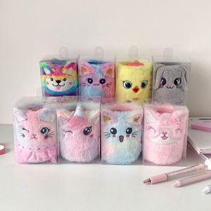 Étui Organisateur de Pinceaux de Maquillage en Peluche Douce et Élégante, Porte-Crayons Arc-en-Ciel Moelleux et Mignon pour Filles - Product Image 3