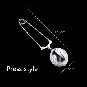 Outils <span class=keywords><strong>de</strong></span> café et <span class=keywords><strong>de</strong></span> thé 304 acier inoxydable rétractable Portable thé fuite passoire fil pince <span class=keywords><strong>boule</strong></span> ronde thé infuseur filtre - Product Image 6