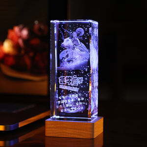 คริสตัลลูกบาศก์สิบสองกลุ่มดาวที่สร้างสรรค์เครื่องประดับแก้วคริสตัลแกะสลักเลเซอร์3D คริสตัลก้อนแก้ว - Product Image 1