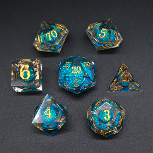 Oem iridescence cạnh sắc nét nhựa trong suốt xúc xắc Galaxy lõi chất lỏng cầu vồng bán buôn DND xúc xắc cho <span class=keywords><strong>game</strong></span> thủ - Product Image 5