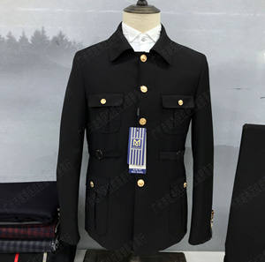 Hot Sale Slim Fit Stand Collar 2 Slits Business Groom Wedding <strong>Safari</strong> <strong>Suit</strong> for Men - Product Image 3