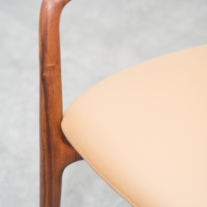 Chaise de salle à manger en bois de noyer de qualité supérieure, siège rembourré, mobilier de salle à manger moderne pour la maison, le restaurant, l'hôtel PISANO - Product Image 5