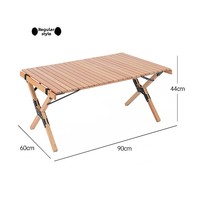 Table pliante d'extérieur en bois de hêtre massif Egg Roll KTW-366D