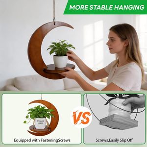 Estante Colgante para Plantas con Diseño de Luna, Soporte de <span class=keywords><strong>Techo</strong></span> para Plantas de Interior, Macetas, Espacios Pequeños, Decoración del Hogar - Product Image 3