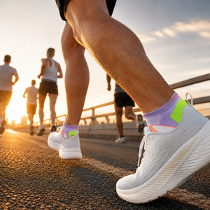 Chaussettes de course basses personnalisées respirantes à séchage rapide avec soutien de la voûte plantaire et talon et orteil amortis pour marathon – Vente en gros - Product Image 1