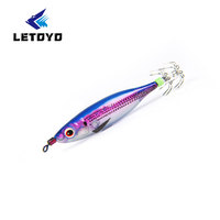 LETOYO Squid Jig (esca seppia seppia pesce acqua salata pesca in mare 5.5g 85mm calamar maschere verdi luminose eging