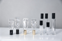 Botellas de Perfume de Vidrio Cuadradas Recargables, Únicas, Vacías, Personalizadas, de Lujo, Mate, de 5, 10, 20 y 30 ml, a Prueba de Fugas, para Crema para el Cuidado de la Piel
