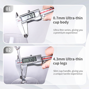Элегантные хрустальные бокалы для вина с длинной ножкой, 750 мл, с гравировкой логотипа на заказ, для свадеб, ресторанов, Рождества - Product Image 2