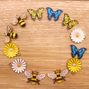 จี้รูปดอกเดซี่ โลหะผสมสังกะสี อุปกรณ์ทำเครื่องประดับ DIY งานฝีมือเคลือบน้ำมัน ประดับตกแต่ง ฤดูร้อน 2023 ผลิตที่เมืองอี้หวู่ - Product Image 2