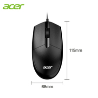 Ratón Óptico 3D Acer OMW 910 Mini, Impermeable, Silencioso, con Cable, Interfaz USB para Laptop, Chromebook, Mac, Notebook