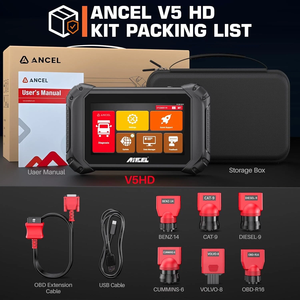 แท็บเล็ตวินิจฉัยรถบรรทุกหนัก Ancel V5 HD Professional พร้อมฟังก์ชันบริการมากกว่า 40 รายการ รองรับการตั้งโปรแกรม ECU ขั้นสูง 12V/24V รุ่นใหม่ล่าสุด รับประกัน 1 ปี - Product Image 6