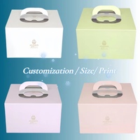 Boîtes à gâteaux à fenêtre de forme personnalisée Boîte d'emballage d'emballage pour la cuisson des aliments Carton blanc Boîte à pâtisserie carrée transparente pour pâtisserie et desserts