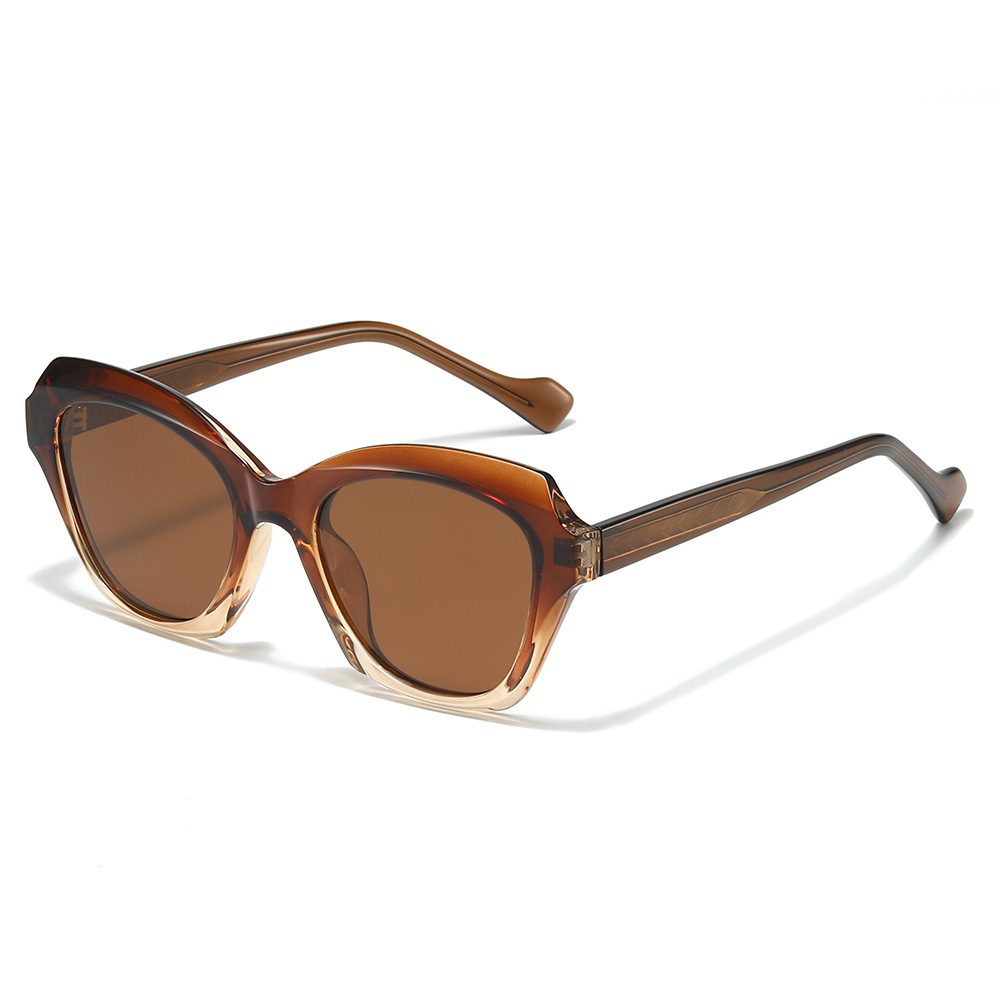 Retro Round Large Frame Sunglasses Women Irregular Sun