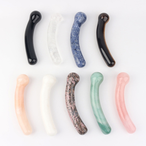 Dildos de Cristal Natural Pulido de Alta Calidad al por Mayor, Varitas de Masaje de Cuarzo Rosa Yoni - Product Image 1