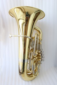 <span class=keywords><strong>Tuba</strong></span> professionnelle à <span class=keywords><strong>4</strong></span> <span class=keywords><strong>pistons</strong></span> avant, 5 valves rotatives, corps en laiton laqué or, tonalité BB - Product Image 3