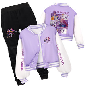 ชุดเสื้อแจ็คเก็ตเบสบอลและกางเกงวอร์มลายการ์ตูน K-Pop Demon Hunters รุ่นใหม่ขายดีประจำฤดูใบไม้ผลิและฤดูใบไม้ร่วง - Product Image 1