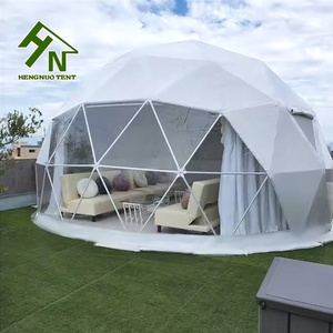 Tente dôme de <span class=keywords><strong>camping</strong></span> en PVC imperméable 4 saisons, durable, luxe, préfabriquée, pour glamping, maison dôme géodésique - Product Image 3