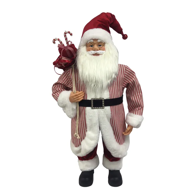 Figura de Papá Noel gigante para decoración navideña, figura de tamaño real grande para exteriores