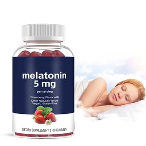 Gummies à la fraise végétaliennes naturelles à la <span class=keywords><strong>mélatonine</strong></span> <span class=keywords><strong>5</strong></span> <span class=keywords><strong>mg</strong></span>, complément pour améliorer le sommeil et la mémoire, stimuler la croissance des cheveux, compléments à base de plantes en marque privée - Product Image 5