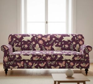 Tissu d'ameublement de haute qualité imprimé lapin et fleurs, vendu au mètre, tissu décoratif pour meubles de jardin à motif lapin, pour ameublement - Product Image 5