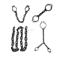 HLC Pièces de squelette réalistes personnalisées, fausses prothèses de jambe, menottes et attaches de cheville pour farces, accessoires de microphone portatif factices
