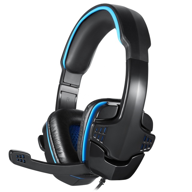 Wired Over-Ear Gaming Headset with Microphone 35mm Jack/USB Metal Dynamic Driver No Light for PS4/PS5/Xbox/PC/Laptop