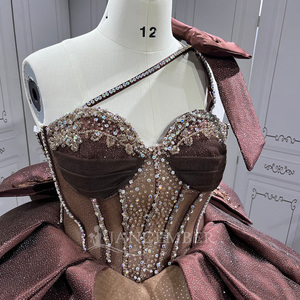 Vestido de Fiesta Largo con Lentejuelas y Encaje, Corte en Forma de Corazón, Antiestático, con Pliegues, para Quinceañera, Baile de Graduación, Modelo LSMU181 - Product Image 3